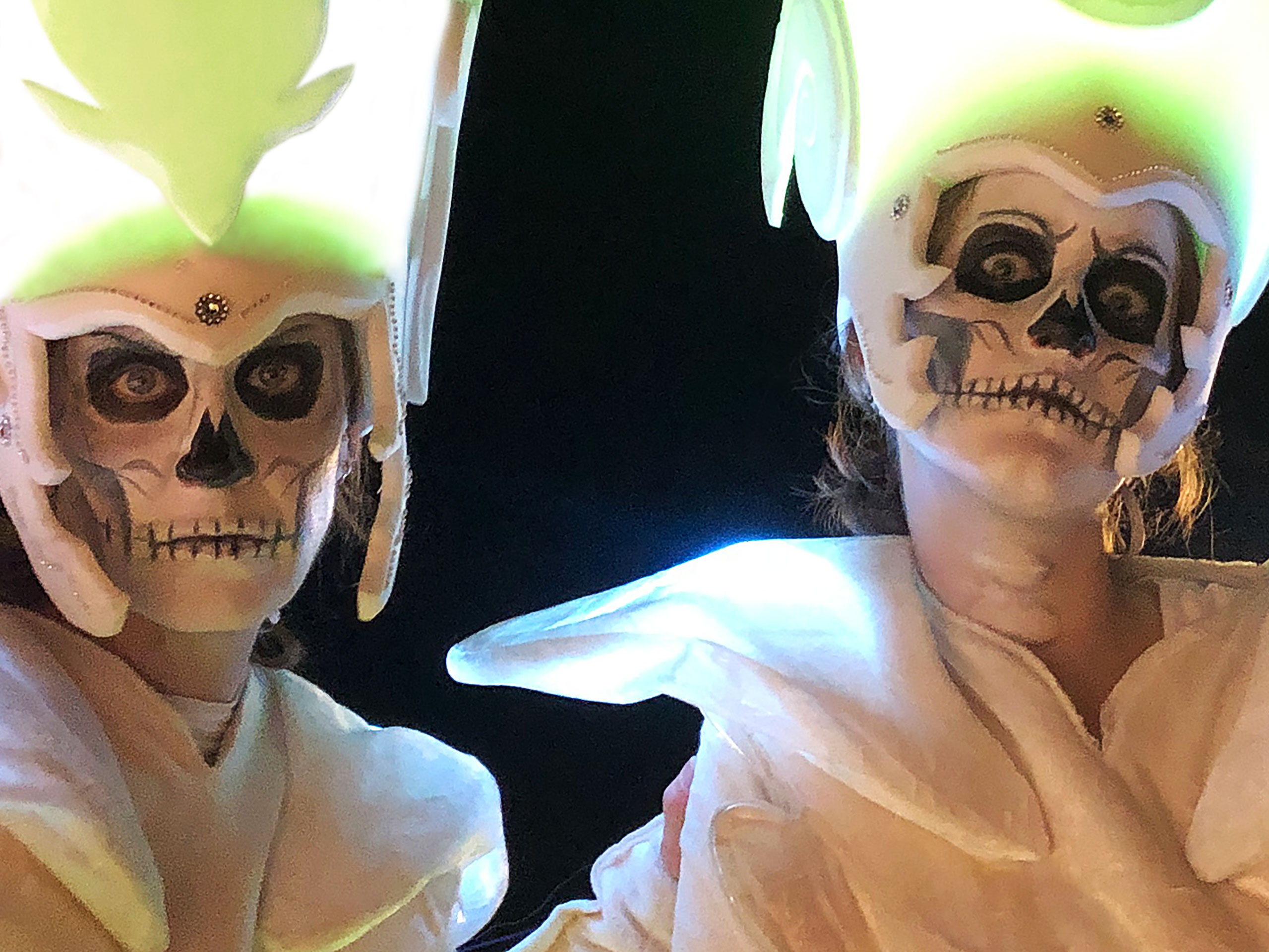 Totenkopf Schminke von Hochkant